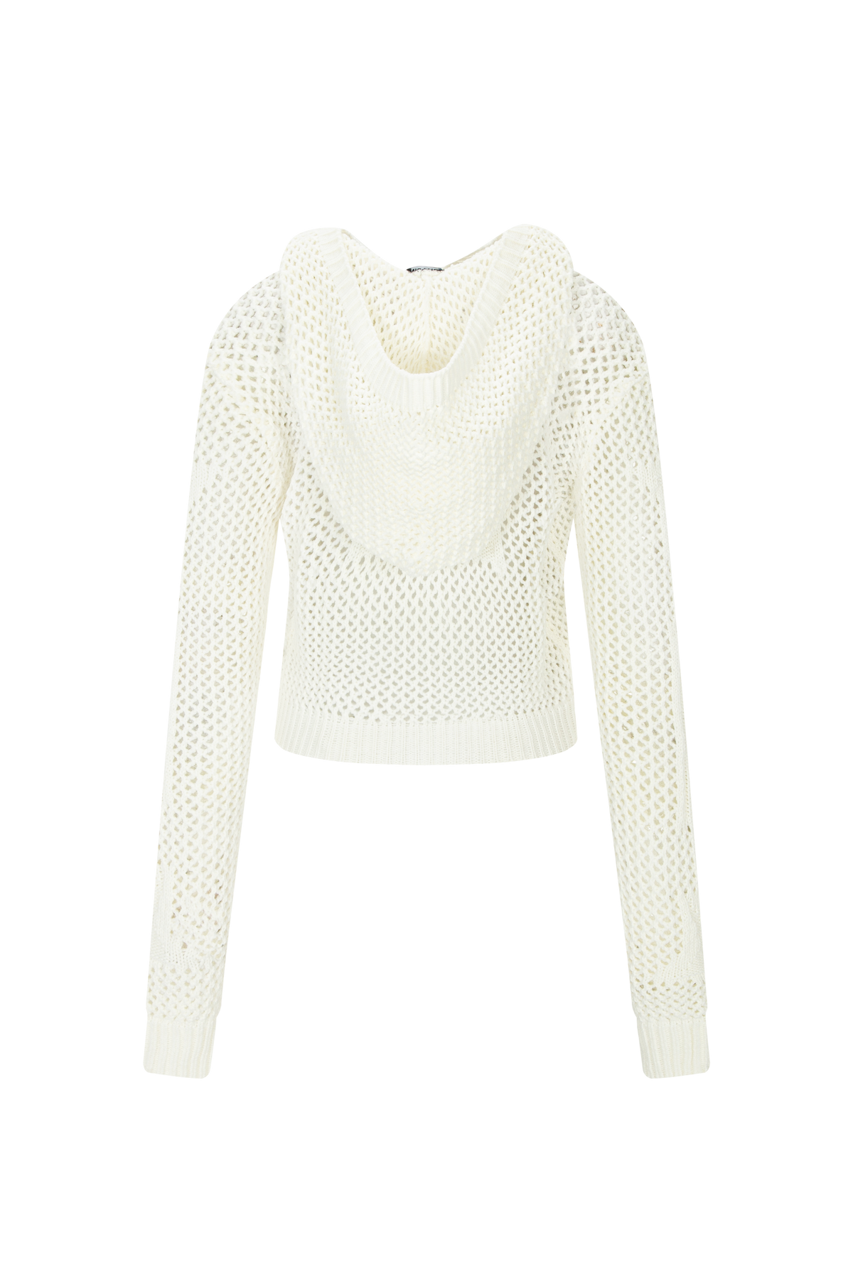 Open Knit Hoodie(Short) _ IVORY